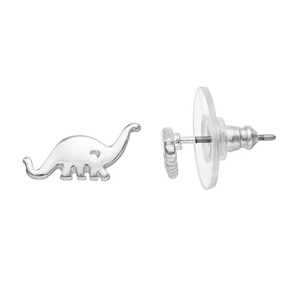 LC Lauren Conrad Dinosaur Nickel Free Stud Earrings - Silver Tone