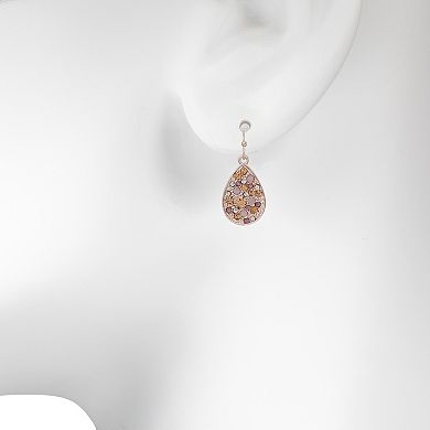 LC Lauren Conrad Pave Teardrop Nickel Free Drop Earrings