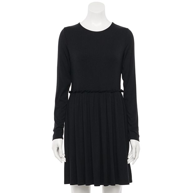 Juniors Rewind Long Sleeve Skater Dress