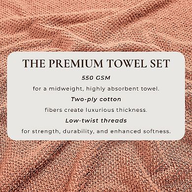 Madelinen Popcorn 4-Pack Cotton Bath Towel Set