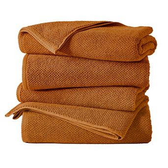 Madelinen® 4 pc Cotton Textured Bath Towels