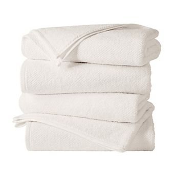 Madelinen® 4 pc Cotton Textured Bath Towels