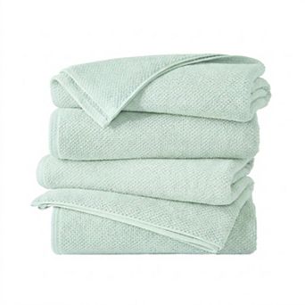Madelinen® 4 pc Cotton Textured Bath Towels