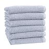 Great Bay Home Acacia Popcorn 6-Pack Cotton Hand Towel