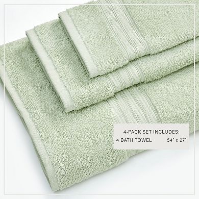 Madelinen® Cooper Solid 4-Pack Cotton Bath Towel Set