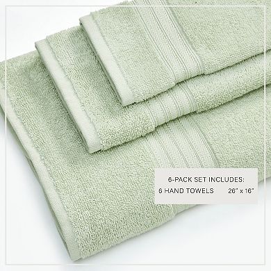 Madelinen® Cooper Solid 6-Pack Cotton Hand Towel Set