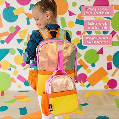Girls Wildkin Orange Shimmer Pack-it-all Backpack