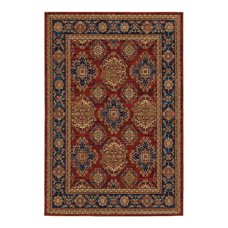 StyleHaven Anais Traditional Medallions Area Rug, Red, 10X13 Ft