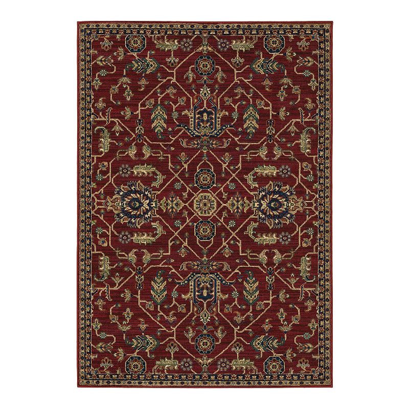 StyleHaven Anais Vintage Traditions Area Rug, Red, 10X13 Ft