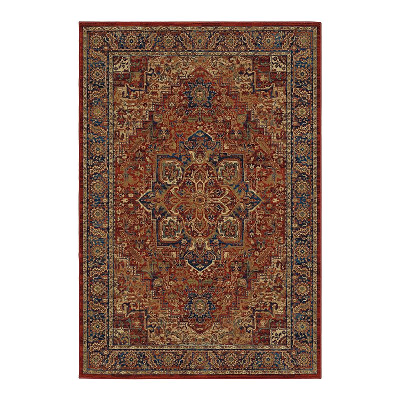 StyleHaven Anais Vintage Medallion Area Rug, Red, 8X11 Ft