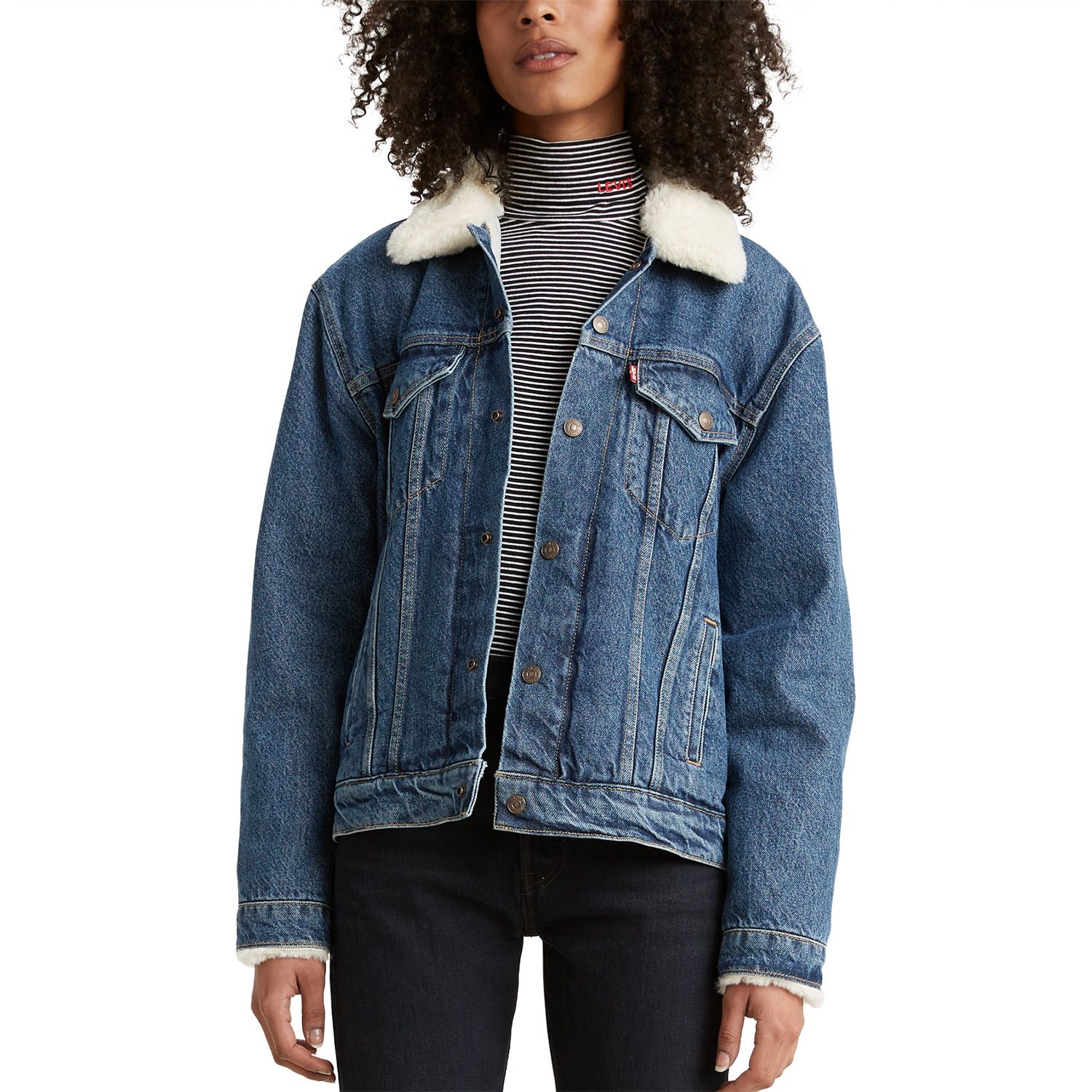 levi sherpa jacket women's