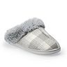LC Lauren Conrad Women's Faux Fur Plaid Clog Slippers