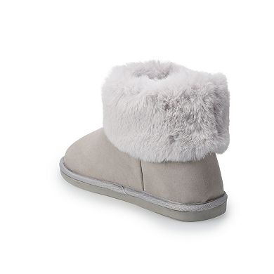 Women's LC Lauren Conrad Faux Fur & Suede Boot Slippers