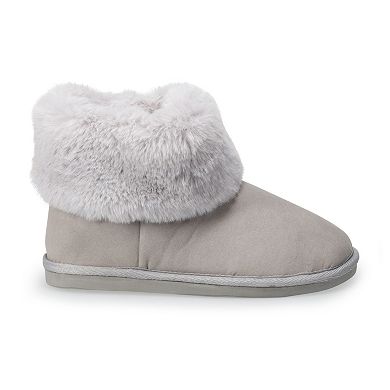 Women's LC Lauren Conrad Faux Fur & Suede Boot Slippers