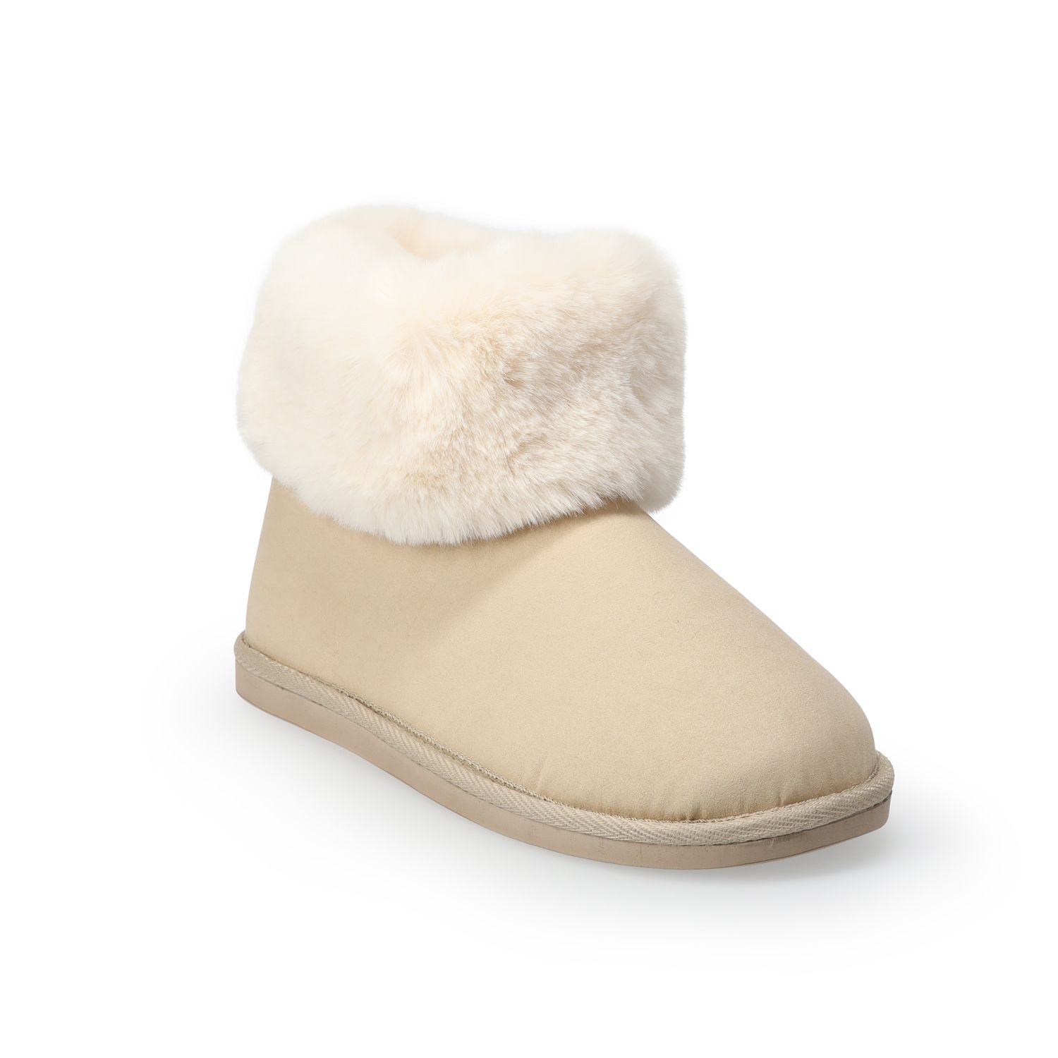 faux fur boot slippers