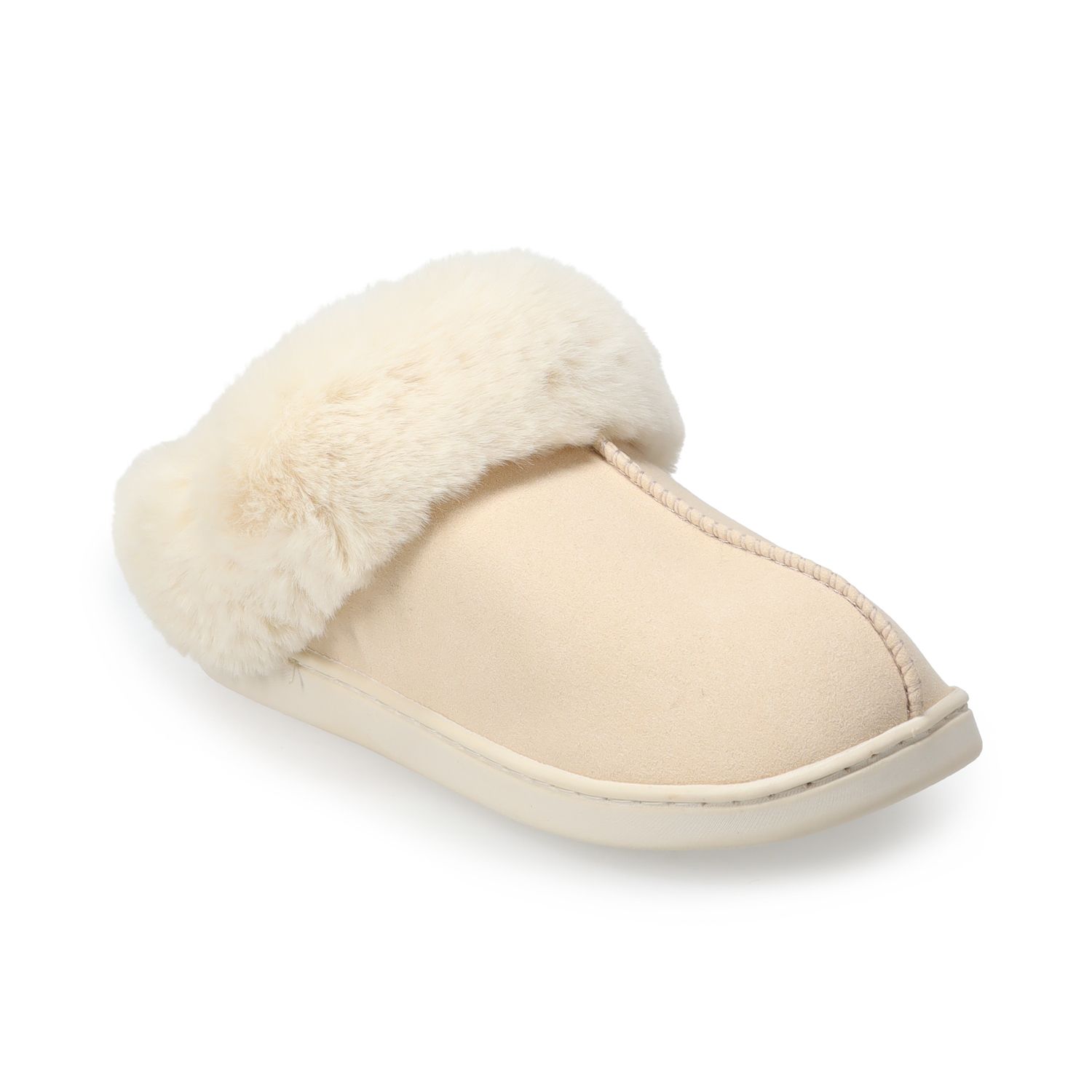 women's lc lauren conrad faux fur clog slippers