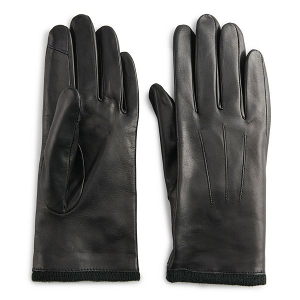 Women's Apt. 9® Leather Knit Tech Glove