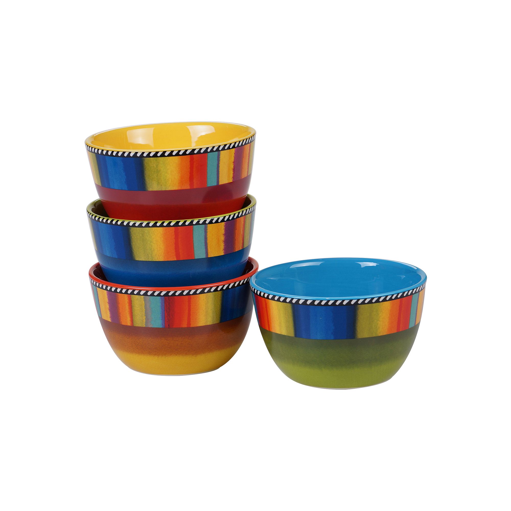 Certified International Sierra 4-pc. Ice Cream Bowl Set, Multi