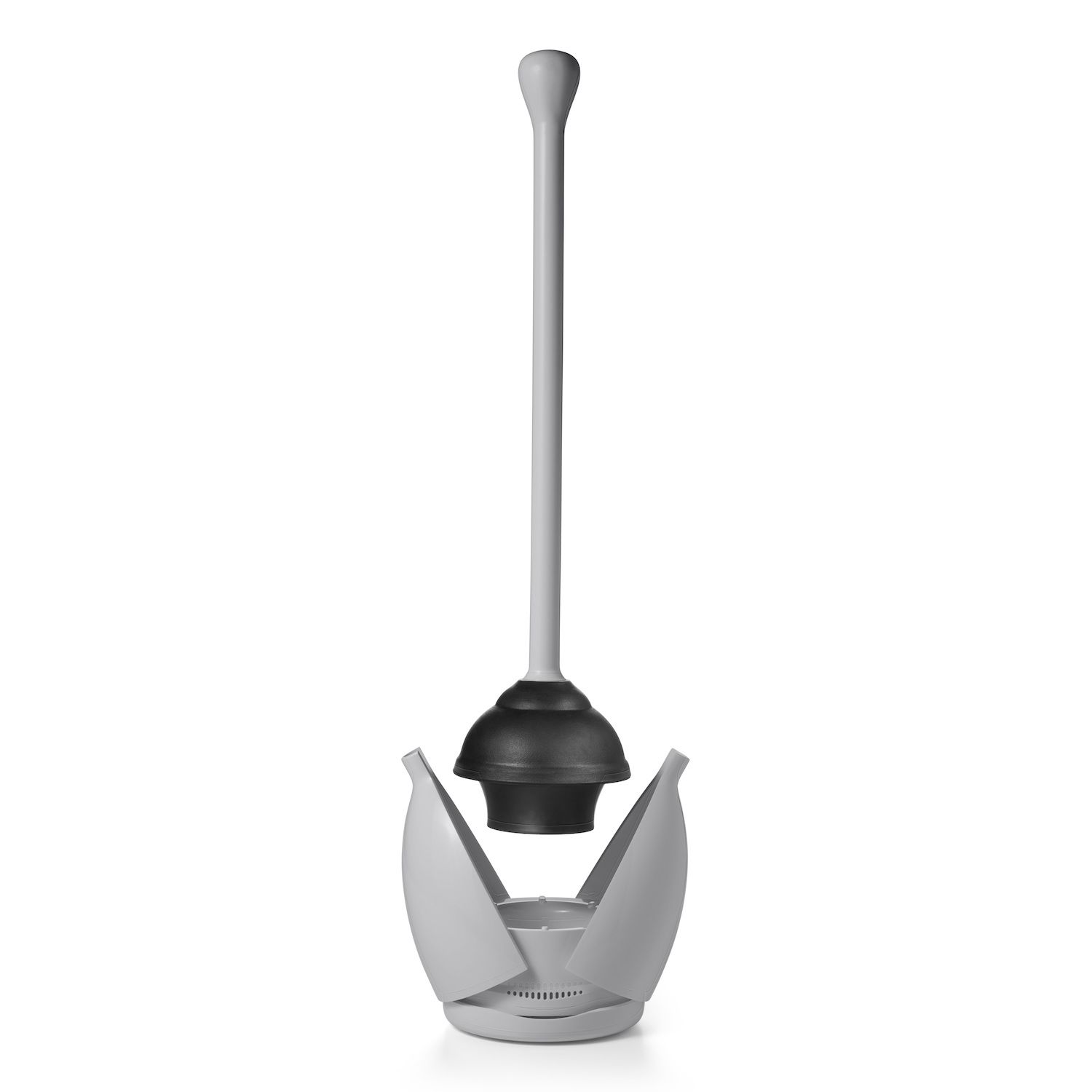 OXO Good Grips Bathroom Hideaway Toilet Brush and Plunger Combination Set  White for sale online