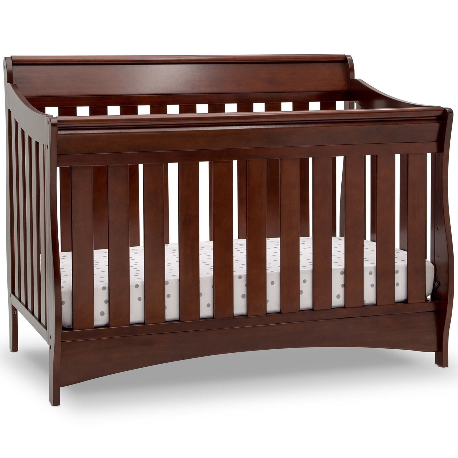 brown baby crib