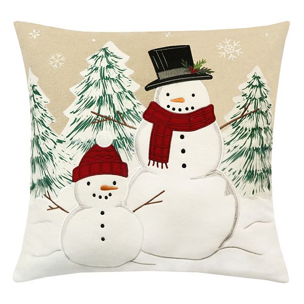 St. Nicholas Square® Snowman Buds Throw Pillow