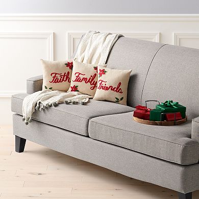 St. Nicholas Square® "Faith, Family & Friends" 3-pack Throw Pillow
