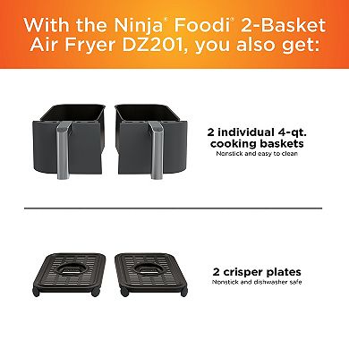 Ninja Foodi 8 qt. Original Dualzone, 2-Basket Air Fryer with 6 Functions