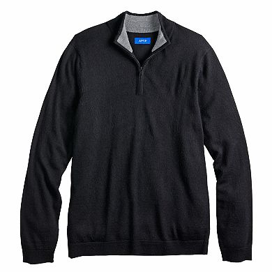 Men's Apt. 9® Regular-Fit Merino Wool-Blend Quarter-Zip Pullover Sweater