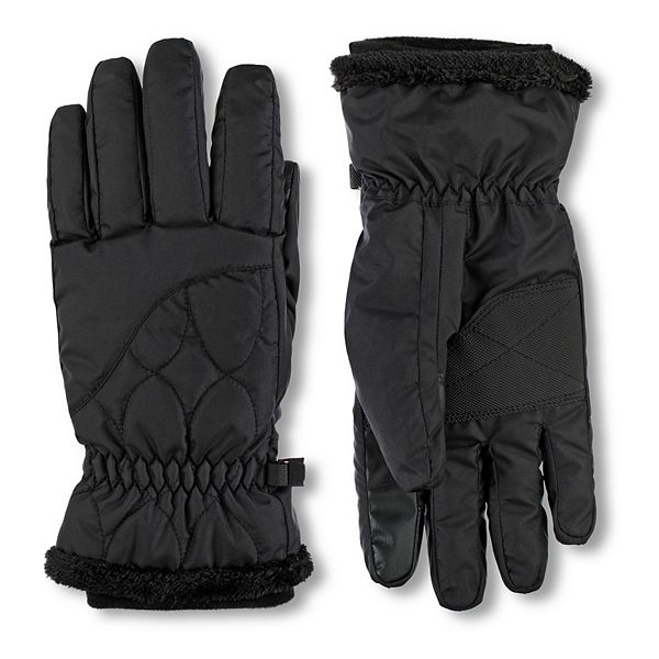 Women's isotoner Insulated Waterproof Ski Gloves with Sherpa Trim