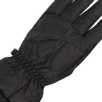 Women's isotoner Insulated Waterproof Ski Gloves with Sherpa Trim