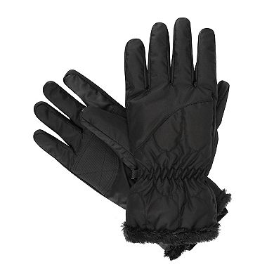 Women's isotoner Insulated Waterproof Ski Gloves with Sherpa Trim
