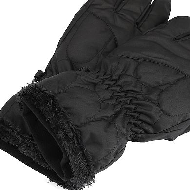 Women's isotoner Insulated Waterproof Ski Gloves with Sherpa Trim