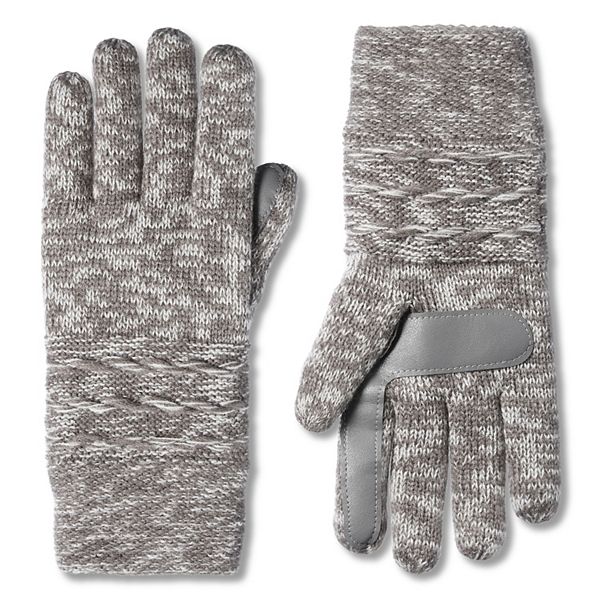 Women's isotoner Water Repellent Reverse Cable Knit Gloves