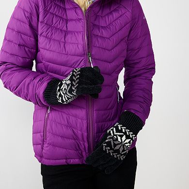 Women's isotoner Lined Chenille Snowflake Gloves