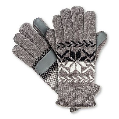 Women's isotoner Lined Chenille Snowflake Gloves