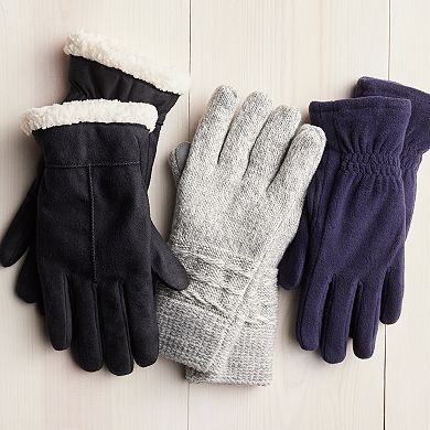 Women's isotoner SmartDRI Fleece Lined Gathered Gloves