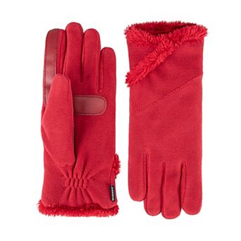 Women's isotoner SmartDRI Lined Stretch Fleece Gloves with Overlap Wrist