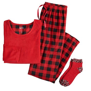 Women's Croft & Barrow® Crewneck Pajama Tee & Pajama Pants Set 