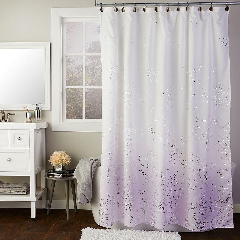 17868160 SKL Home Splatter Shower Curtain, Purple, 70X72 sku 17868160