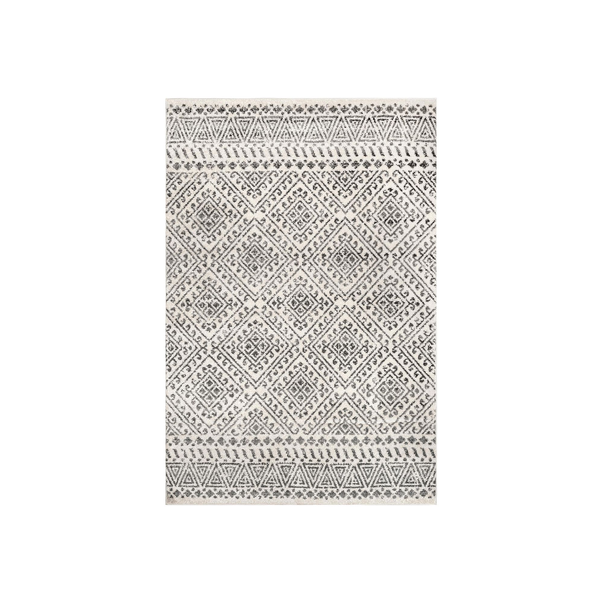 nuLOOM Camila Diamond Trellis Area Rug, White