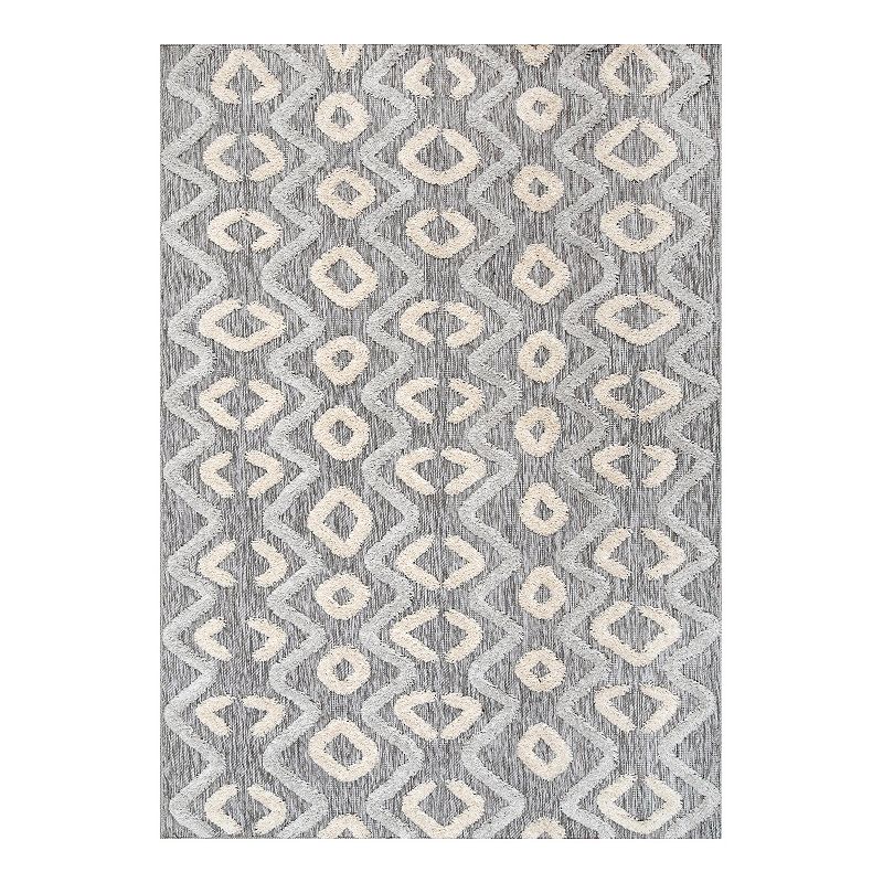 nuLOOM Giana Raised Chevron Trellis Area Rug, Grey, 5X8 Ft