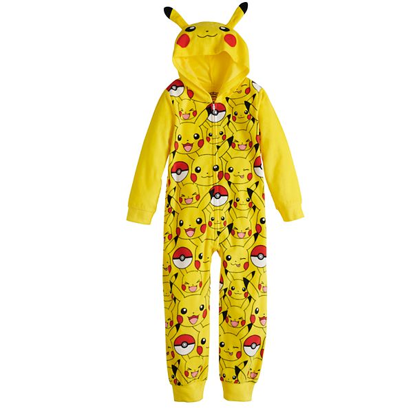 Boys 6 12 Pokemon Pikachu One Piece Pajamas