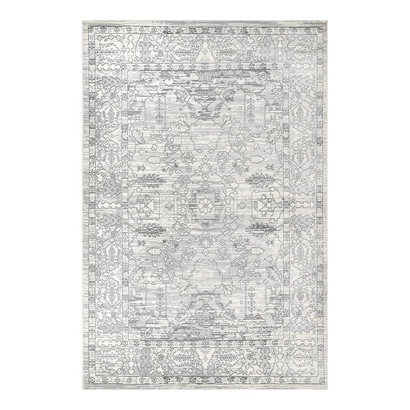 nuLOOM Kailani Floral Garden Area Rug, Grey, 4X6 Ft
