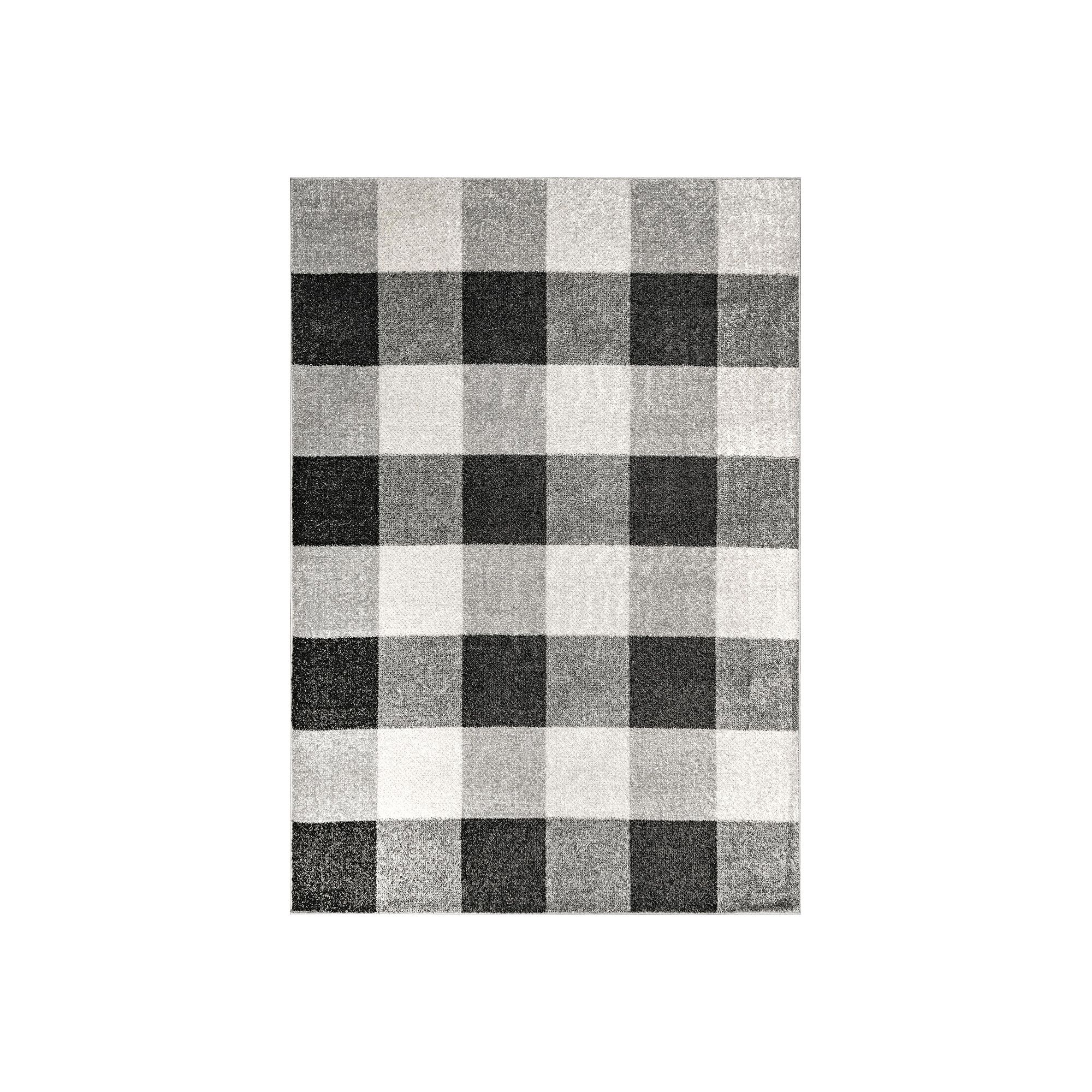 nuLOOM Aisha Buffalo Plaid Area Rug, White