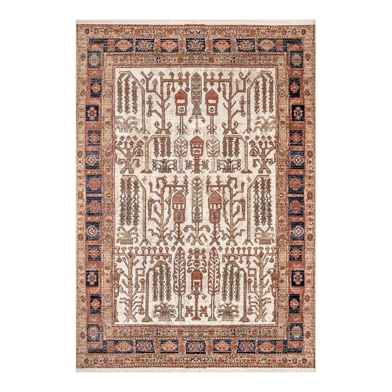 nuLOOM Belen Southwestern Fringe Area Rug, Multicolor, 4X5.5 Ft