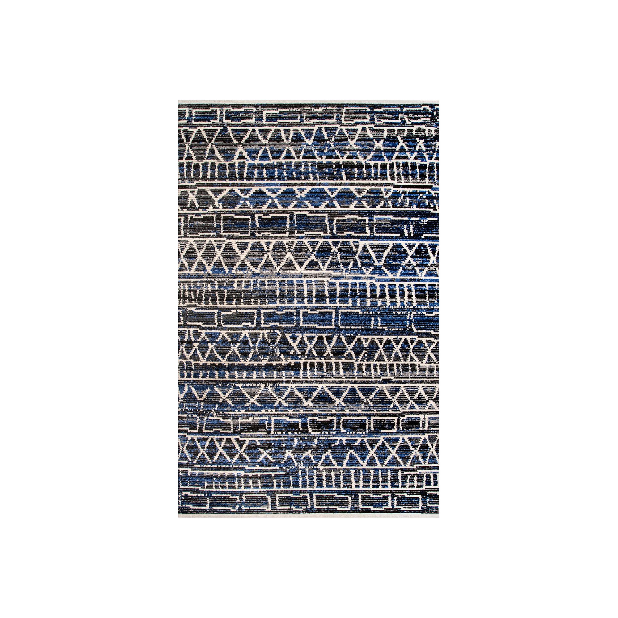 nuLOOM Maisie Banded Tribal Area Rug, Blue