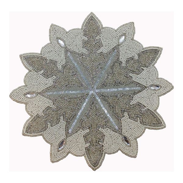 St. Nicholas Square® Beaded Snowflake Placemat