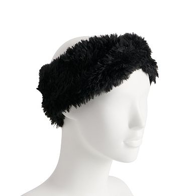 Women's Cuddl Duds® Knit Rib Fluffy Yarn Headband