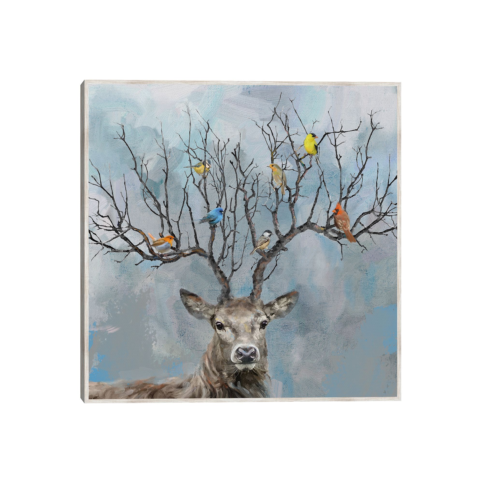 Fine Art Canvas Nearest & Dearest Deer Framed Canvas Wall Art, Multicolor