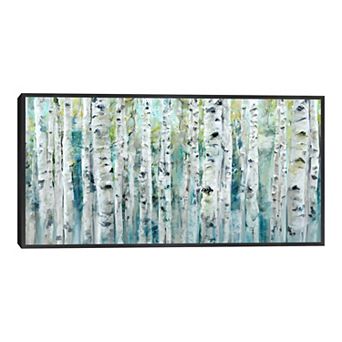 Fine Art Canvas Spring Birches Framed Canvas Wall Art
